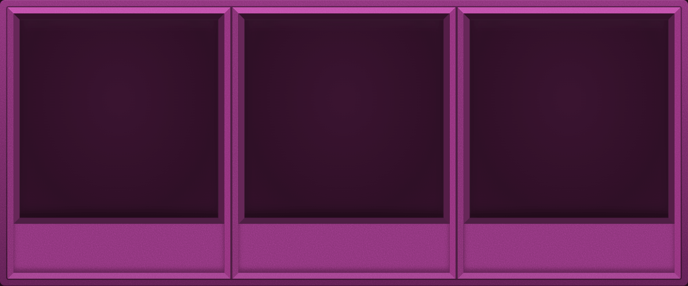 Punch Magenta Display Case (1x3)